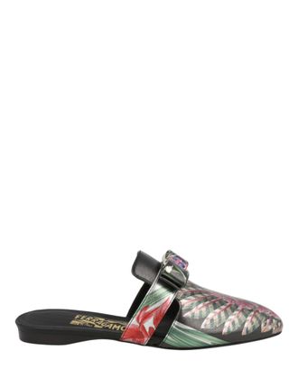 Ferragamo Briza Floral Mules - Narrow Width