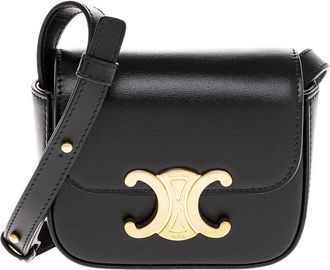 Celine Triomphe Leather Shoulder Bag