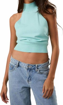 Le Lis Blanc Deux Aria Halter Top In Mint