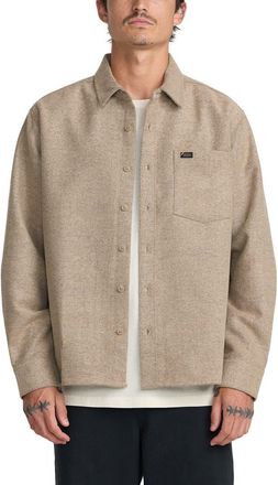 Rvca Dayshift Flannel Button-Up Shirt in Wheat at Nordstrom, Size Xx-Large