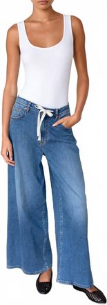 Emerson Fry Relaxed Palazzo Super Wide Leg Jean In Medium Light Wash