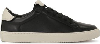Kazar Zwarte sneakers met contrasterende zool - Heren - Sneakers - Zwart - 43 EU - Leer - Schoenen
