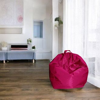 Talamo Italia Dmora Pouf a sacco elegante, colore fucsia, Misure 65 x 50 x 65 cm, con imballo rinforzato