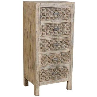 Wanderlust Deco Sinfonier De Madera Artesanal Gris 50x40x110h Cm