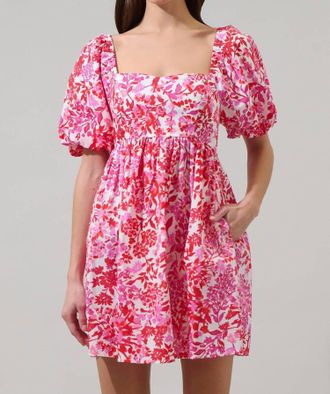 Sugarlips Presley Floral Sundress In Pink