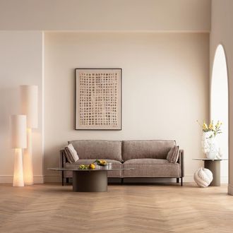 Kare Design Mesa de centro de cer&aacute;mica marr&oacute;n 120 x 60 cm
