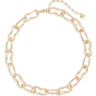 Open Edit Wavy Link Necklace in Gold at Nordstrom Rack