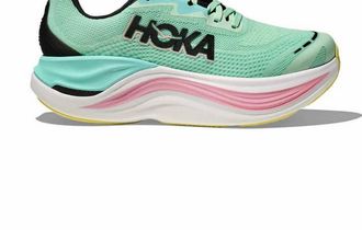 Hoka One One Womens Skyward X Running Shoe In Mint Fluorite/blue Spark