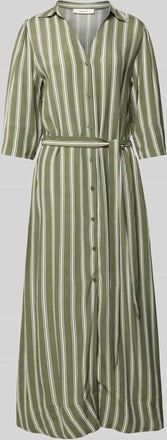 Selected Flie&szlig;endes Maxikleid aus reiner Viskose Modell FLORA in Oliv, Gr&ouml;&szlig;e 34