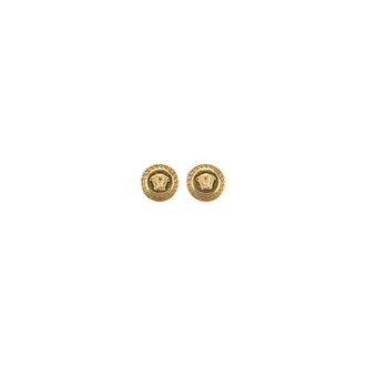 Versace Medusa Head Goudkleurige Oorbellen - Dames - Oorbellen - Geel - ONE Size - Accessoires