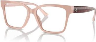 Jimmy Choo London 53mm Rectangle optical glasses in Pink at Nordstrom