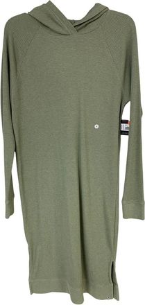 Eddie Bauer Womens Thermal Long Sleeve Hooded Dress In Green