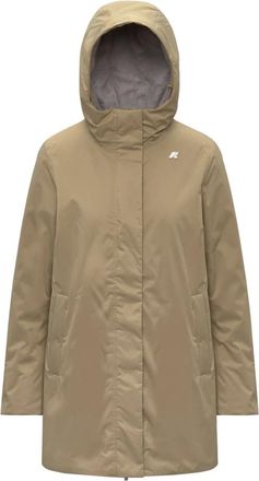 K-Way Sophie Twill Soft Beaver Jas - Dames - Jassen - Beige - Maat: XL Nylon