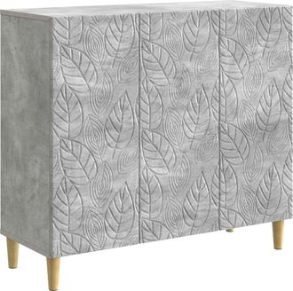 vidaXL Aparador Gris Hormig&oacute;n 89 X 34,5 X 80 Cm Madera De Ingenier&iacute;a Vidaxl