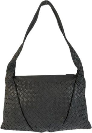 Bottega Veneta Pre-owned Shoulder Bags, female, Black, Size: ONE SIZE Pre-owned Leather Shoulder Bag