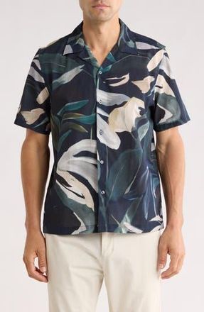 Ted Baker Rognski Tropical Floral Short Sleeve Camp Shirt in Assorted at Nordstrom Rack, Size 7(3Xl)