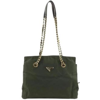 Prada Pre-owned Tote Bags, female, Green, Size: ONE SIZE Pre-owned Vintage Tote Bag