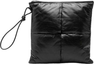 Bottega Veneta Pre-owned Vintage Leren Clutch - Dames - Vintage Clutch - Zwart - ONE Size - Leer - Vintage
