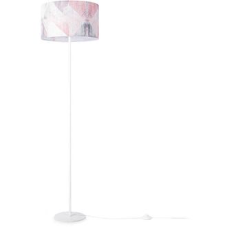 Paco Home Paco Home - Lampada Da Terra Soggiorno Camera Da Letto E27 Pastello Chiaro Vintage Multicolore (&Oslash;38cm), Lampada da terra - Bianca