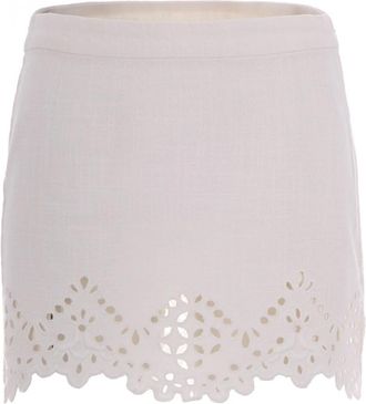 Isabel Marant Short Skirts, female, White, Size: S Lace Short Skirt