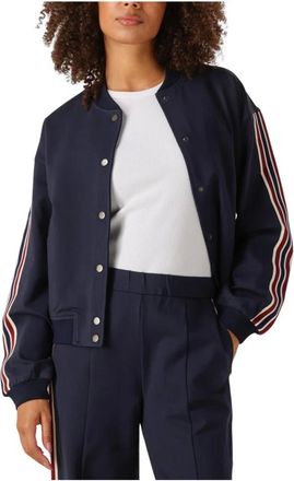Minus Jassen, Dames, Blauw, S, Nylon, Navy Bomberjack voor Dames