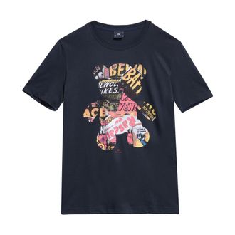 Paul Smith T-shirt Orsetto Collage - male - PS By Paul Smith - T-Shirts - Black - 2XL - Tops