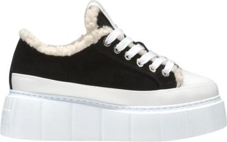 INUIKII Matilda Curly Zwarte Schoenen - Dames - Sneakers - Zwart - 36 EU - Schoenen