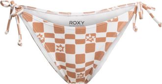 Roxy Bikini-Hose ROXY Check It, Damen, Gr. XS, US-Gr&ouml;ssen, braun (cork flower box), Obermaterial: 85% Nylon, 15% Elasthan;, Badehosen Bikini-Hose