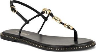 Nine West Derika T-Strap Sandal in Black at Nordstrom, Size 7.5