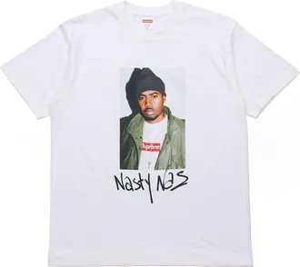 SUPREME FW17 Nas Character Printing Short Sleeve Unisex White SUP-FW17-0260