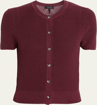 Rag & Bone Dina Short-Sleeve Cardigan