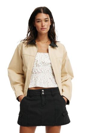Cotton On Womens Tyler Barn Jacket in Tan at Nordstrom, Size Xx-Small