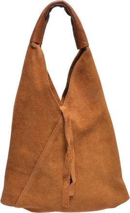 Anna Luchini Brown Rundleer Tas