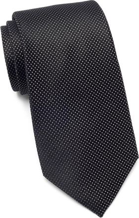 Duchamp Woven Dot Silk Tie in Black at Nordstrom Rack