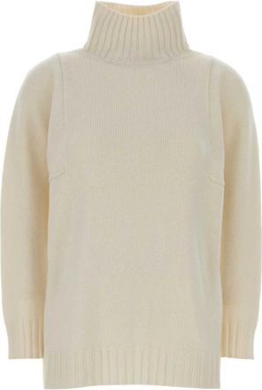 Max Mara White High-neck Sweater
