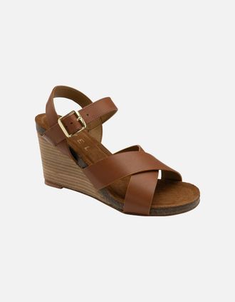 Ravel Womens Kelty Womens Wedge Sandals - Brown - Size: 3