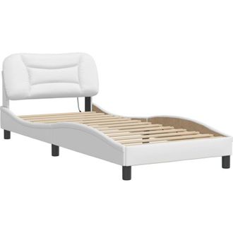 vidaXL Vidaxl - Bed Frame with led without Mattress Hvar White 80x200 cm