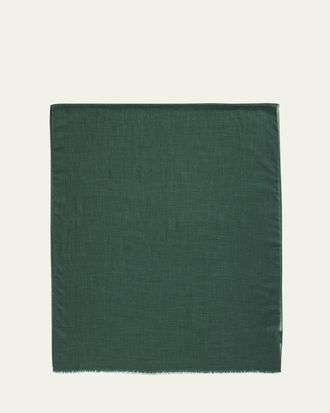 PIACENZA 1733 Mens Cashmere Eyelash Fringe Solid Scarf