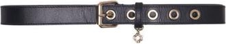 Maje Leather belt with Miss M buckle in Black at Nordstrom, Size Medium
