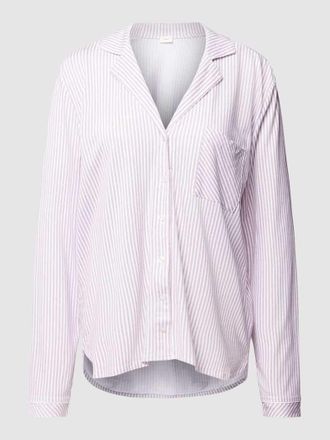 s.Oliver Red Label Pyjama-Oberteil mit Streifenmuster Modell Everyday in Bordeaux, Größe 32-34