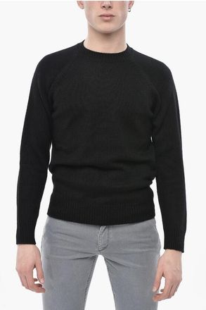 Paolo Pecora Virgin Wool Crewneck Sweater In Solid Colour size Xxl