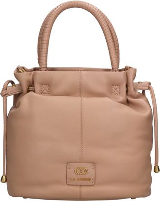 La Carrie Tassen, Dames, Beige, ONE Size, Leer, Petra Leren Tas