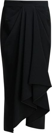 Givenchy Geknoopte Midi Rok - Dames - Midirokken - Zwart - M - Rokken