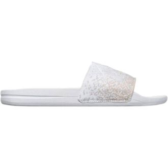 Athletic Propulsion Labs Womens Big Logo Techloom Slide Sandal In White/pastel Melange/ombre