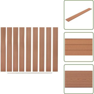 vidaXL The Living Store Pannelli di Ricambio per Recinzione 9 pz in WPC 170 cm Marrone - Recinzione