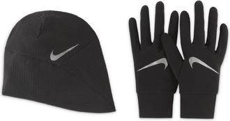 Nike Mens Essential Running Hat and Glove Set in Black | N1000594-082