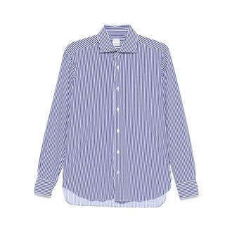 Barba Casual Shirts, male, Blue, M, Navy Blue Button-Up Shirt