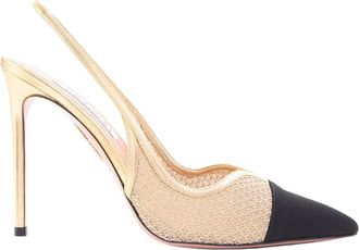Aquazzura Gia Mesh Sling 105 - Dames - Muiltjes - Veelkleurig - 38 1/2 EU - Leer - Schoenen