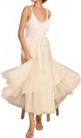 Choklate Paris Womens Aria Tulle Plumetis Skirt In White