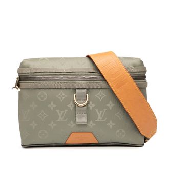 Louis Vuitton Pre-owned Womens Monogram Titanium Messenger Pm - Sage Green Textile - One Size